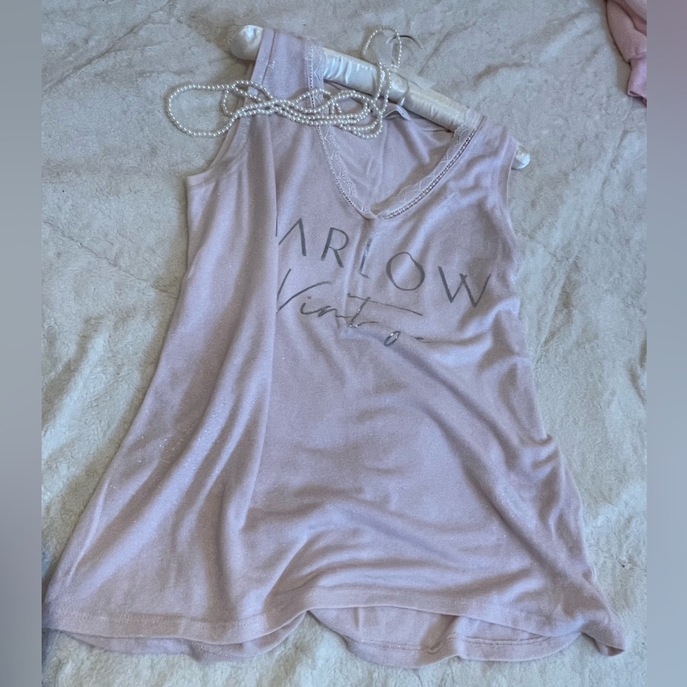 🪄🩰 HARLOW VINTAGE🩰✨Light Pink Tank Top - Picture 2 of 5